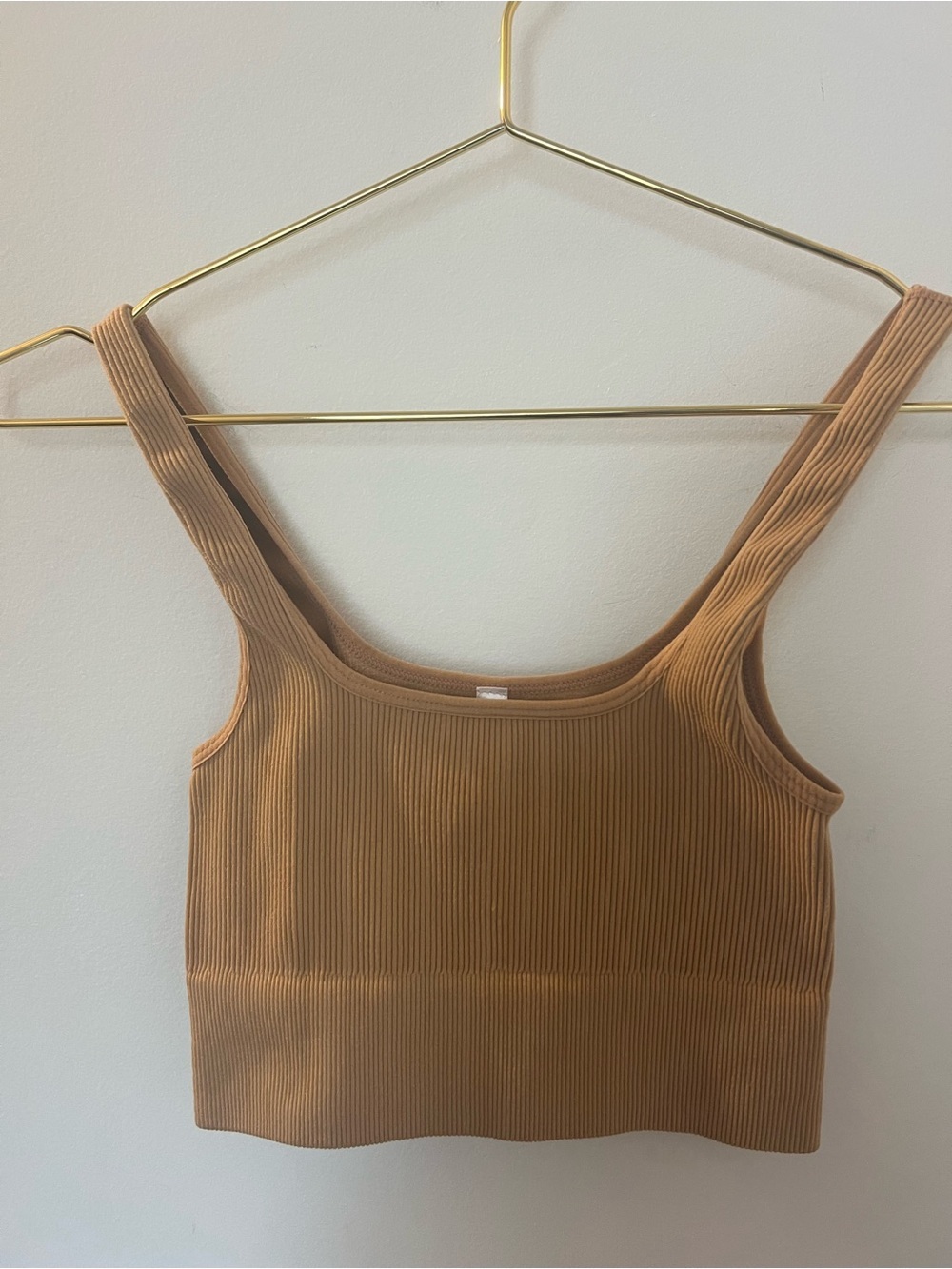 Zenana Ribbed Tank in Camel